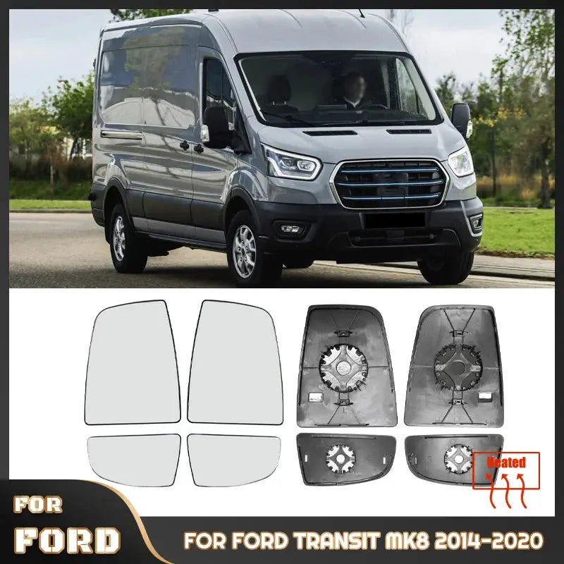Left/Right Side Rearview Mirror Glass Lower Convex for Ford Transit MK8 150 250 350 2015 2016 2017 2018 2019 1855102 by InterCyprus Trading Ltd