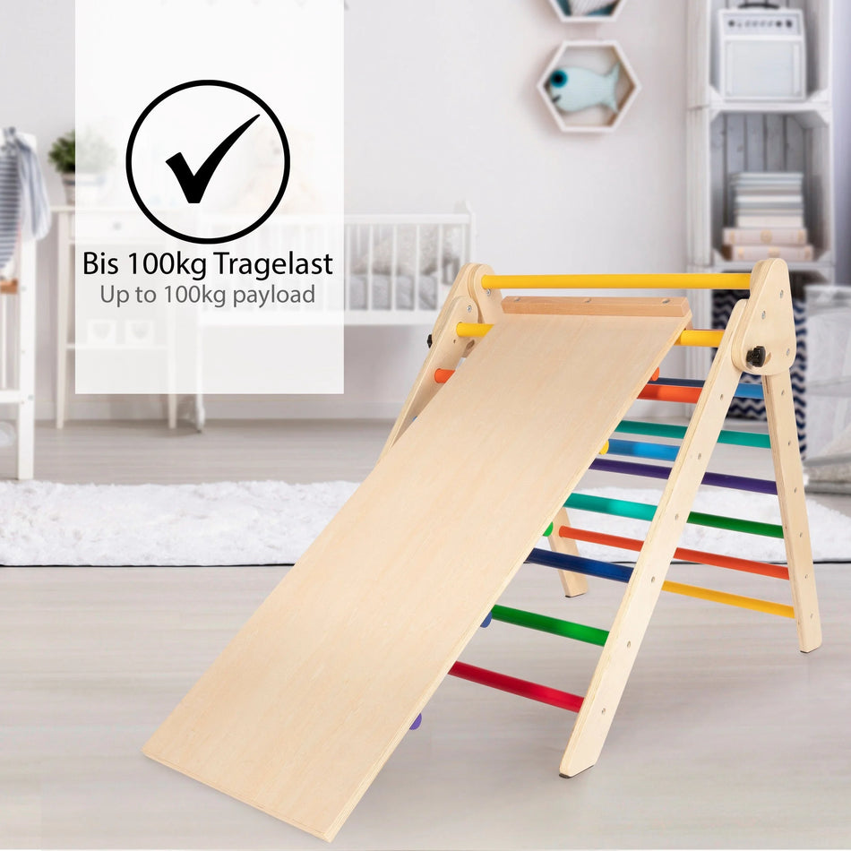 Деревянный сосновый набор для лазания 2 в 1 для малышей для использования в помещении