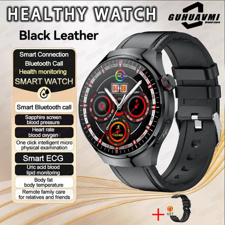 Dody Health Monitoring Smart Watch - ECG And PPG Monitoring Black Leather / Health Assistant