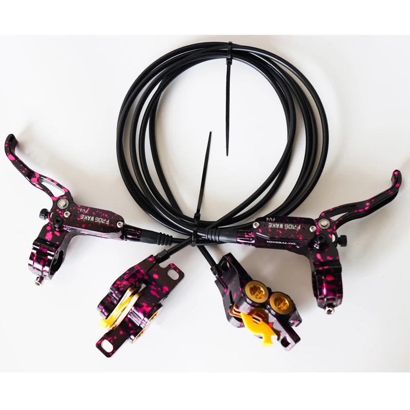 Frog-4 Pistons MTB Bike Hydraulic Brake - Oil Pressure purple - 1 pair