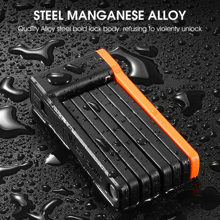 WEST BIKING Portable Foldable Lock for Maximum Bicycle and Scooter Security