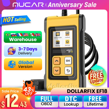 DollarFix EF18 OBD2 Scanner &ndash; Lifetime Free Updates