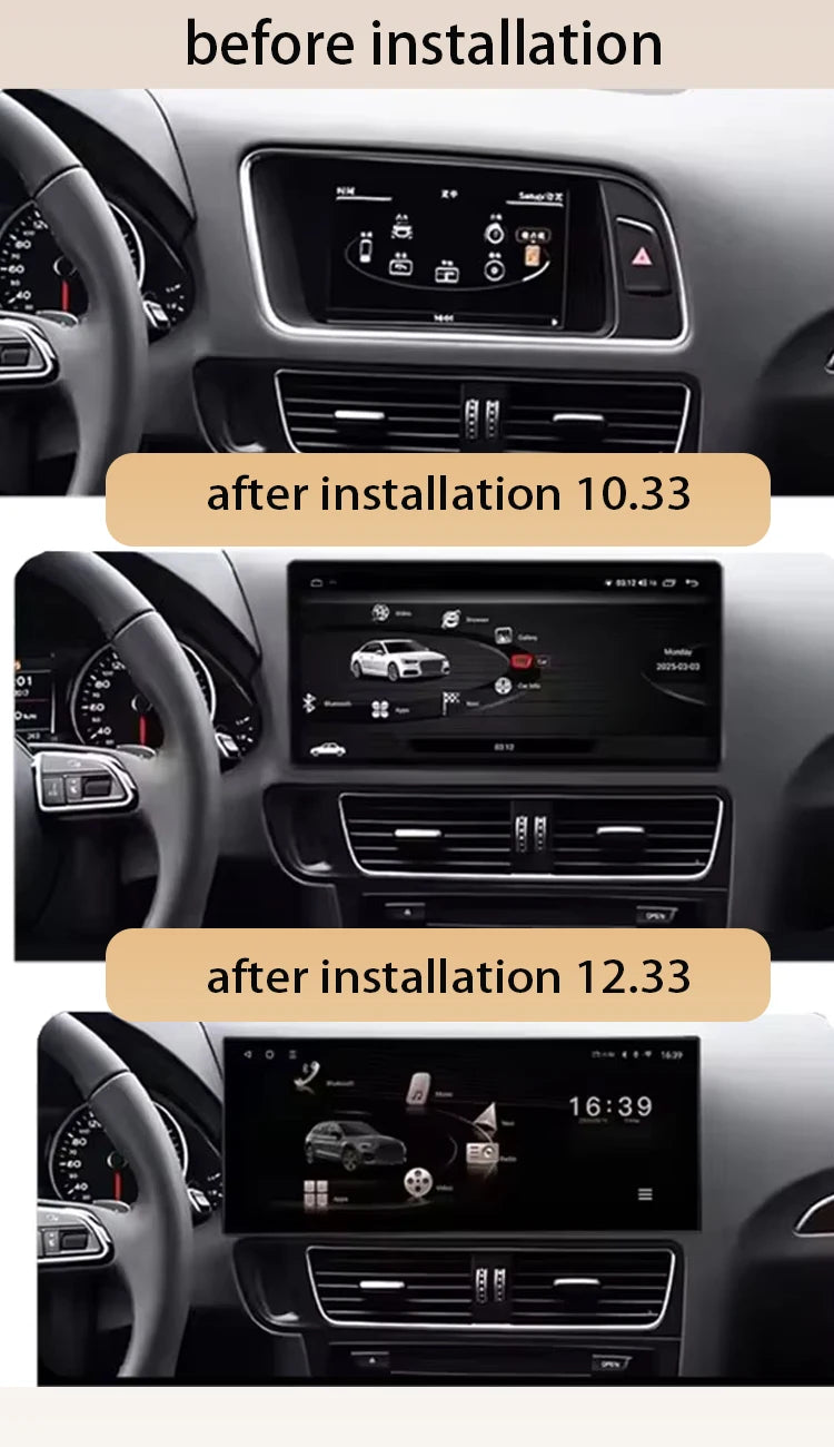 Android 16 GPS Navigație pentru Audi Q5 2009-2017 Radio Auto 4G