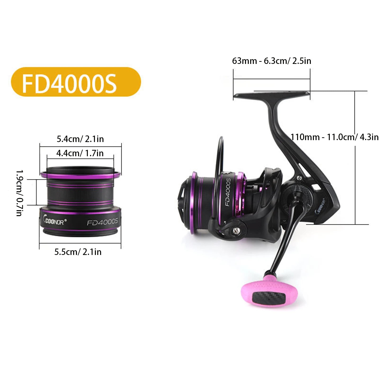 Saltwater Rotating Reel - Heavy Duty Metal Construction FD4000S