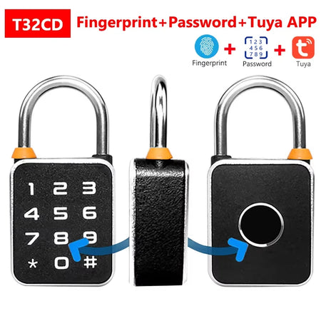 Luxuglow 3 In 1 Tuya Smart Padlock &ndash; Biometric Unlock 3 in 1