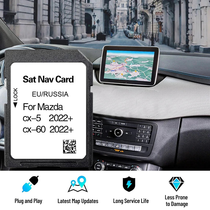 Tarjeta SD de Navegación de 32GB para Mazda CX-5 CX-60 (2022+) Mapas GPS