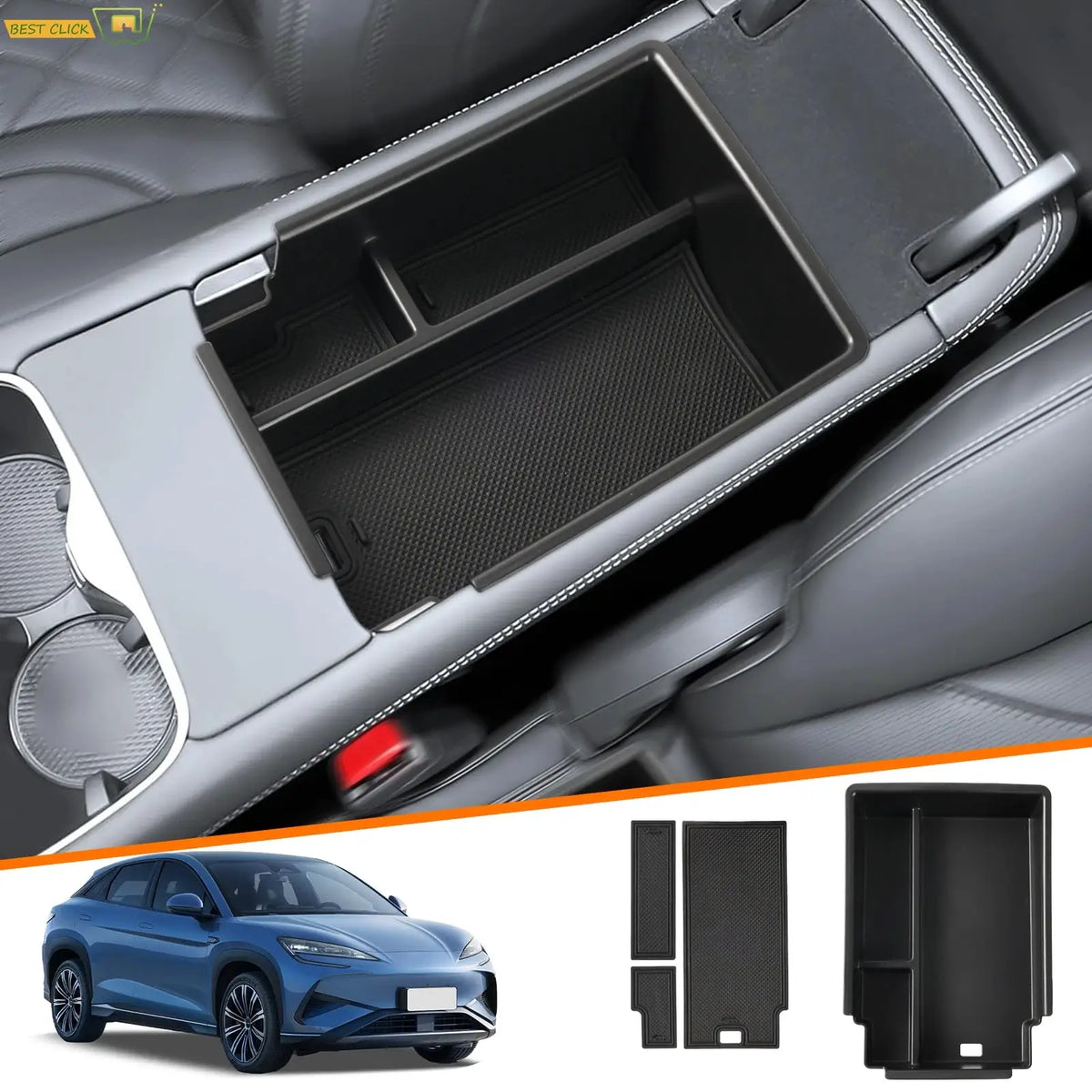 Custom Fit Center Console Organizer Tray Anti-Slip Interior Accessory For BYD Sealion 7 Seal 07 2024 2025 2026 by InterCyprus Trading Ltd