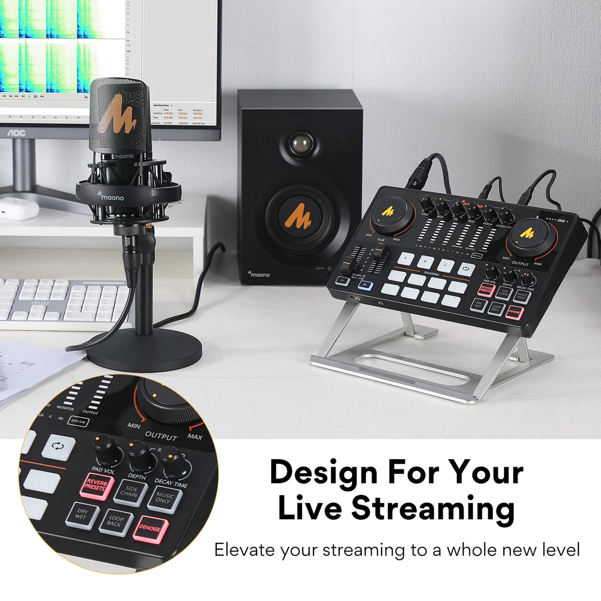 Maono AME2 &ndash; All-In-One Portable Podcast Studio Pro