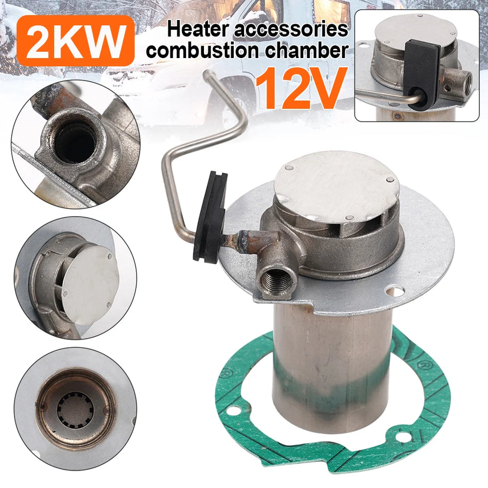 Kit di bruciatore per riscaldatore da parcheggio 2KW con camera di combustione in acciaio inossidabile e guarnizione