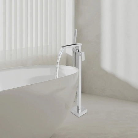 Freestanding Bath Tap &ndash; Waterfall Mixer With Hand Shower