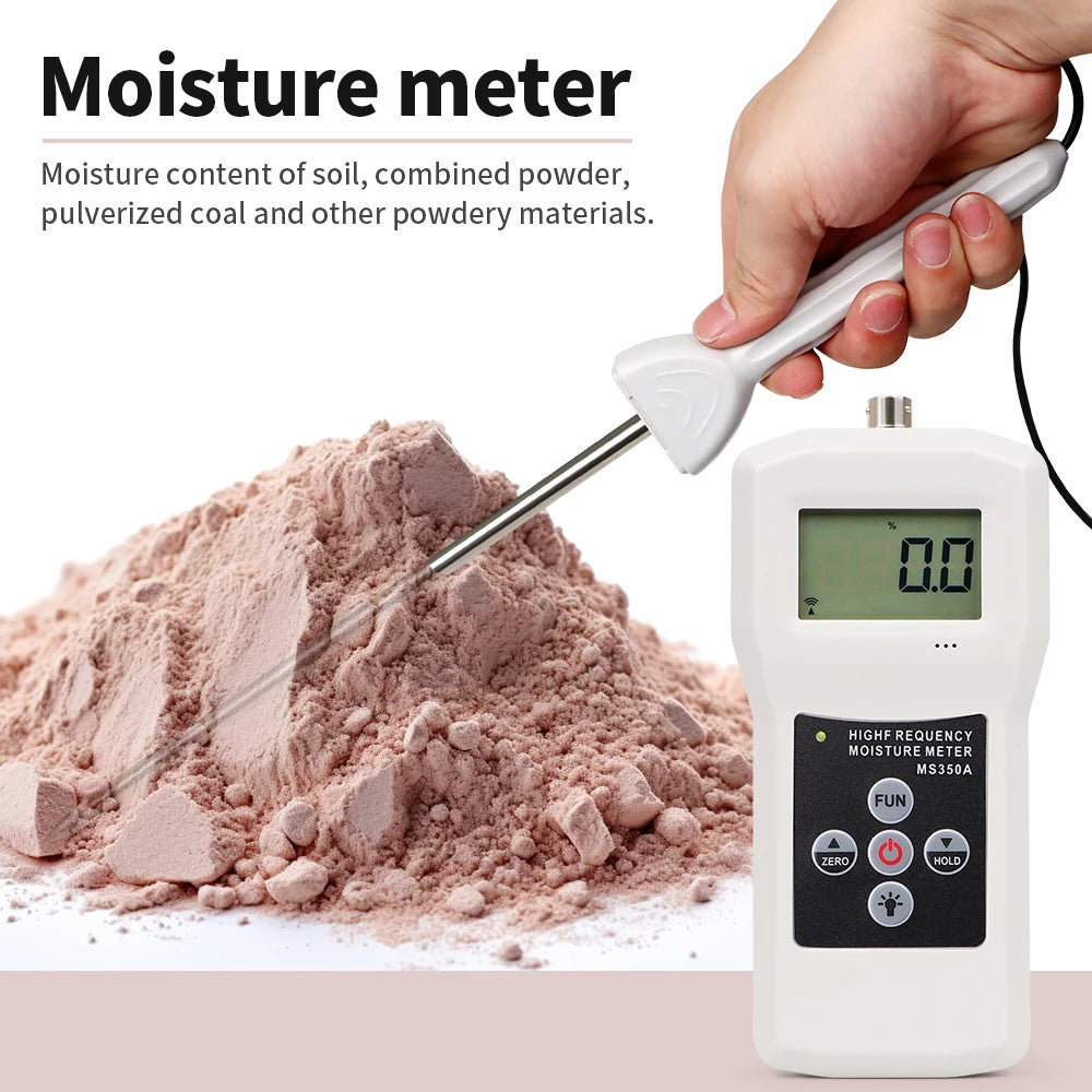MS350 MS350A Moisture Tester &ndash; LCD Backlit Display