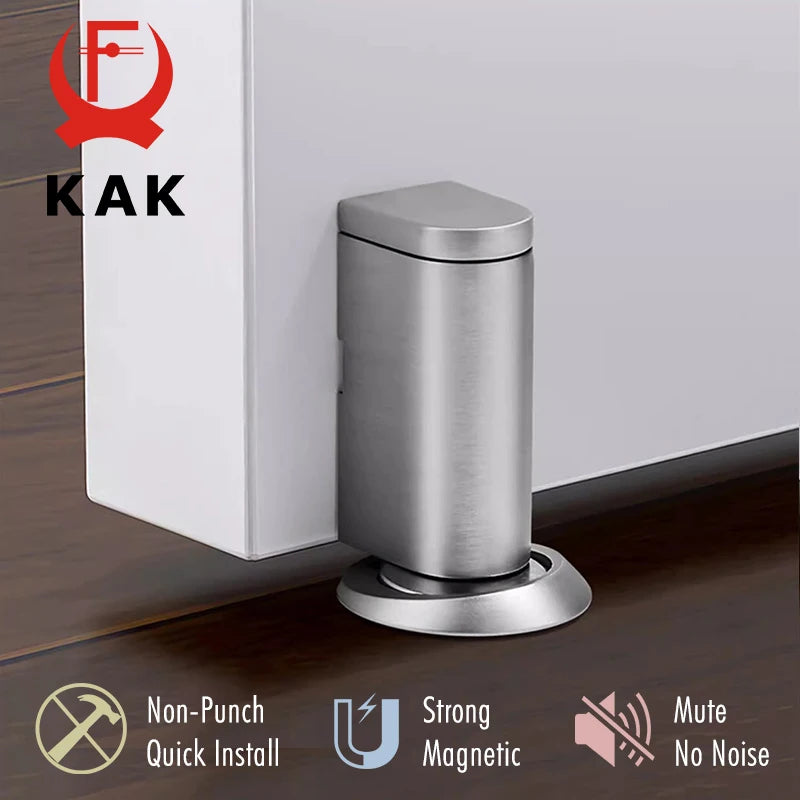 KAK Невидимый Регулируемый Магнитный Упор для Дверей Цинковый Сплав