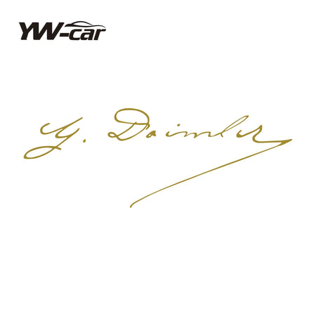 Mercedes Benz Dashboard Sticker Set - 2 Pcs Interior Vinyl Decals for C E S GLS M R A SL V GLC CLA Models Gold / 20x7.3cm 2pcs