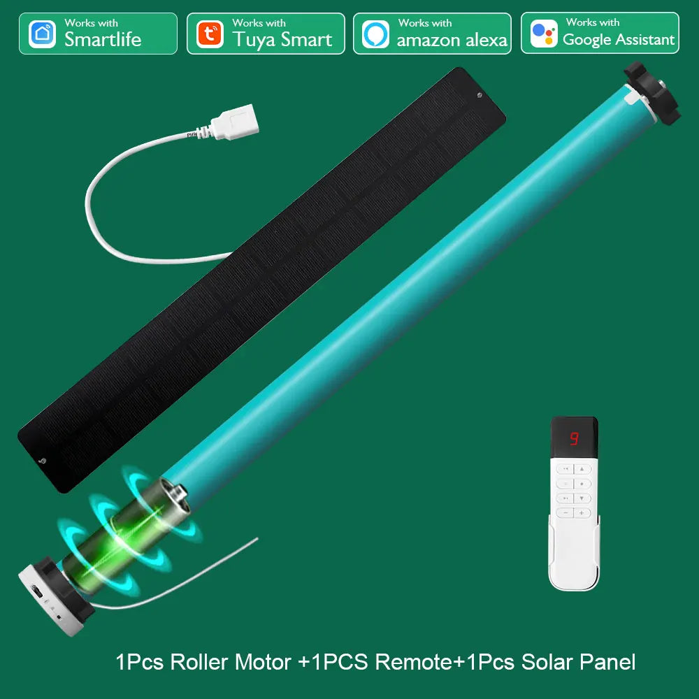 LifeLibero Smart Battery Roller Blinds Motor with WiFi &amp; ZigBee Control 1Motor 1Solar 1R / zigbee