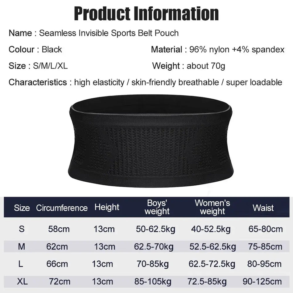 Lightweight Running Waist Belt With Phone Holder And Hydration Pocket For Gym by InterCyprus Trading Ltd