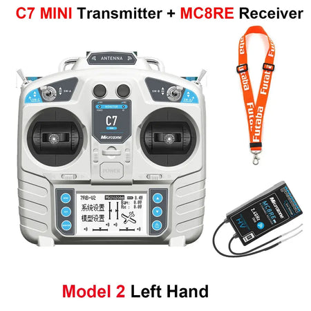 MicroZone MC7 C7 MINI 2.4G Controller Transmitter with MC8RE Receiver Radio System for RC Aircraft Drones Multirotor Helicopters by InterCyprus Trading Ltd