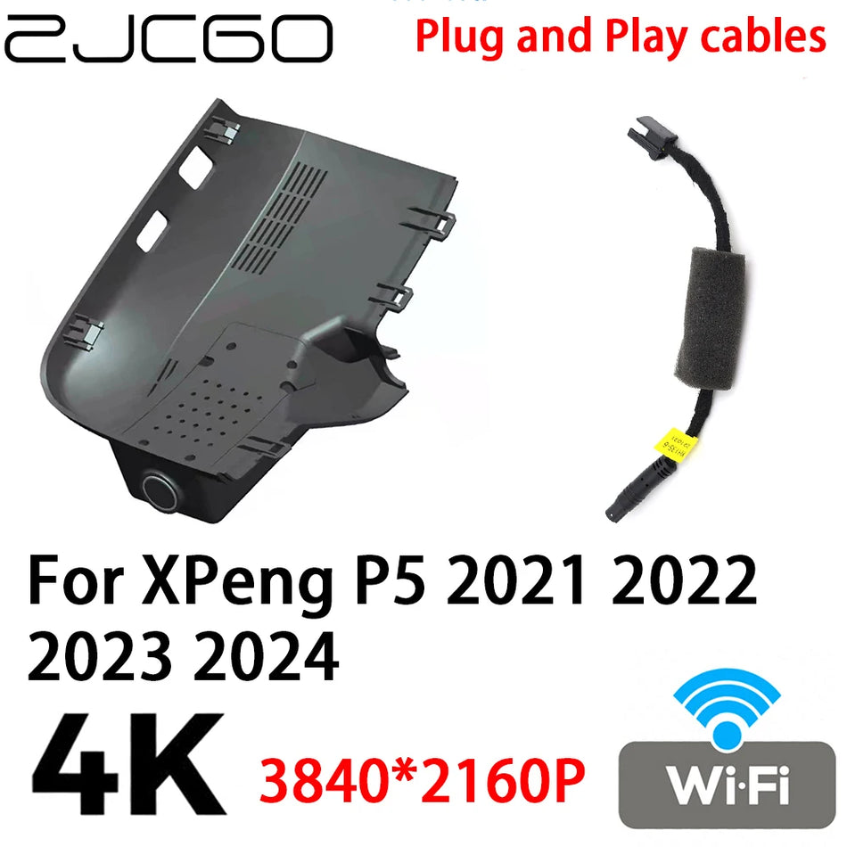 XPeng P5 4K Dash Cam Car DVR, Plug-and-Play Video Recorder