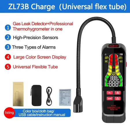 Gas Leak Detector With LCD Display And Alarm For Methane LPG ZL73B