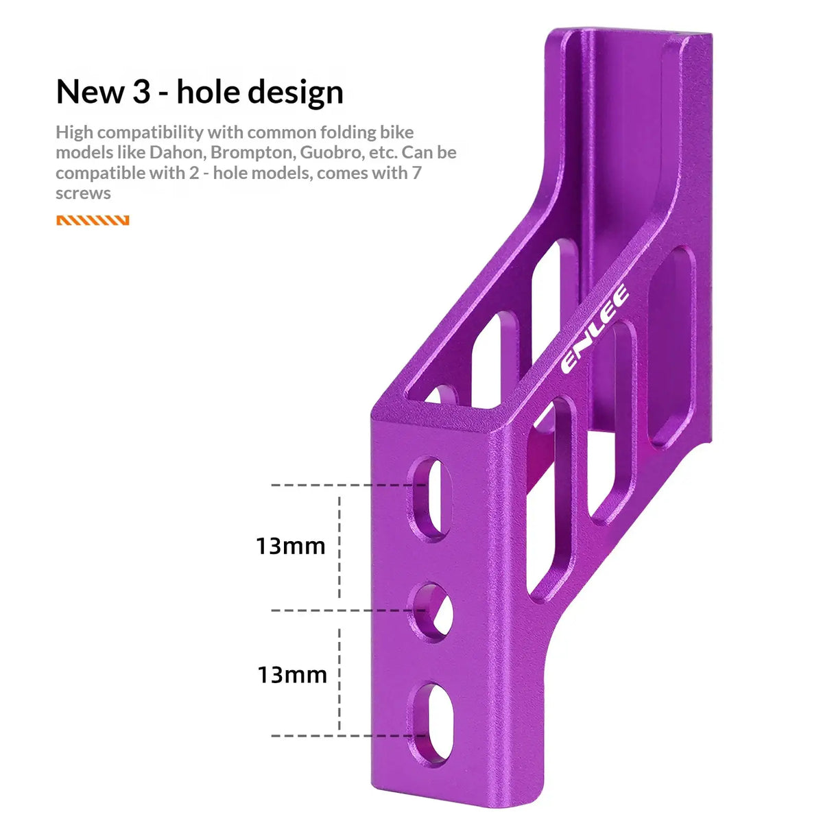 ENLEE Folding Bicycle Front Bag Raised Base Aluminum Alloy Front Carrier Mount Adapter Raiser For Dahon Brompton Winter Cycling by InterCyprus Trading Ltd