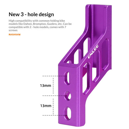 ENLEE Folding Bicycle Front Bag Raised Base Aluminum Alloy Front Carrier Mount Adapter Raiser For Dahon Brompton Winter Cycling by InterCyprus Trading Ltd