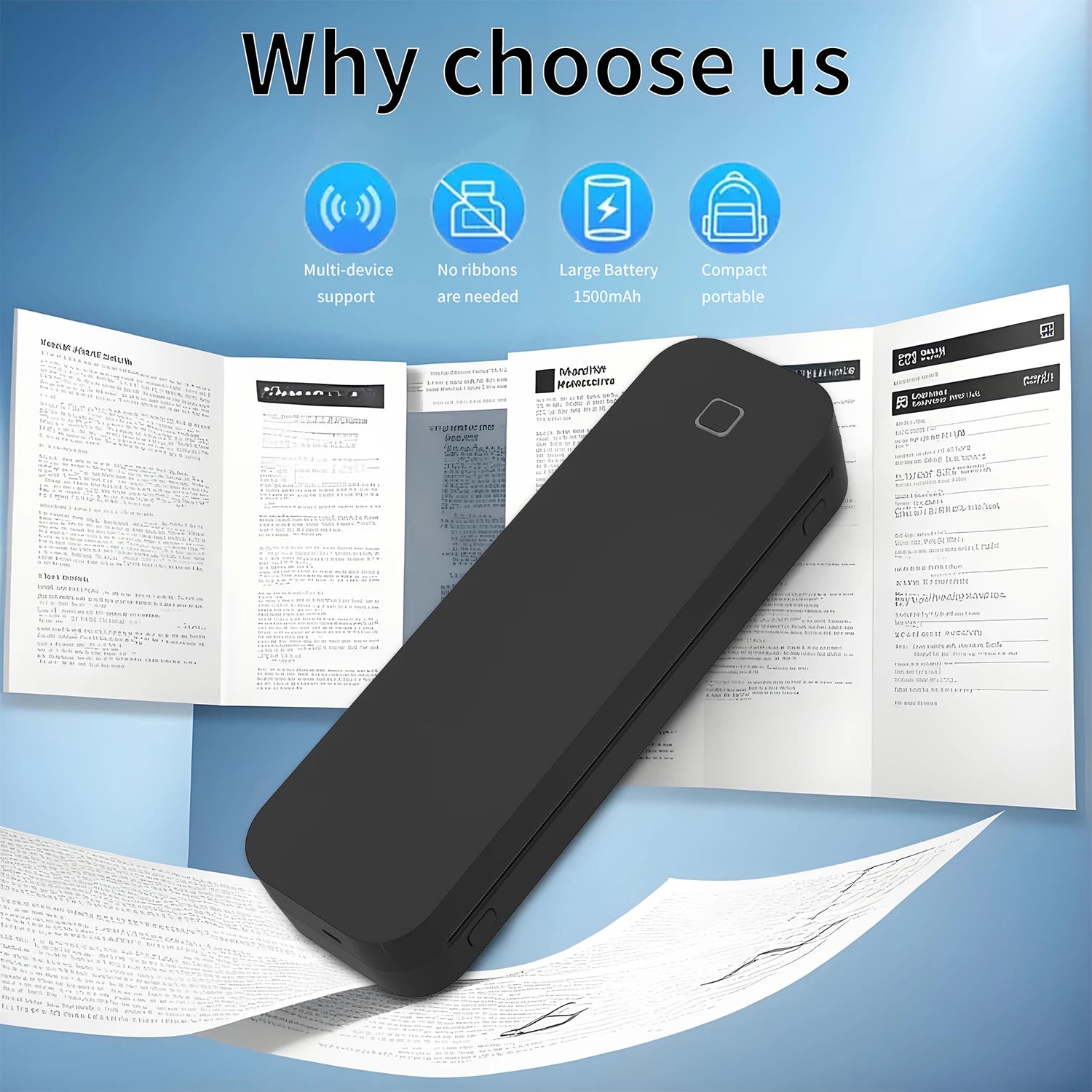 Smart Thermal Printer A4 Maker &ndash; Fast Wireless PDF Printing