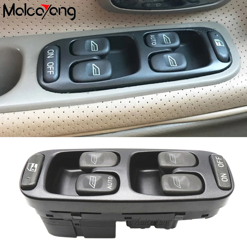 Interruttore Master Finestra Elettrica con Retroilluminazione LED Verde per Volvo V70 S70 XC70