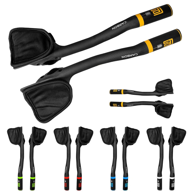 ECIOSL TT Riadidlá, Plný Uhlíkový Vlákno, Matný Aero Povrch, 34cm, Ľahké a Pevné pre Aerodynamické TT Nastavenie