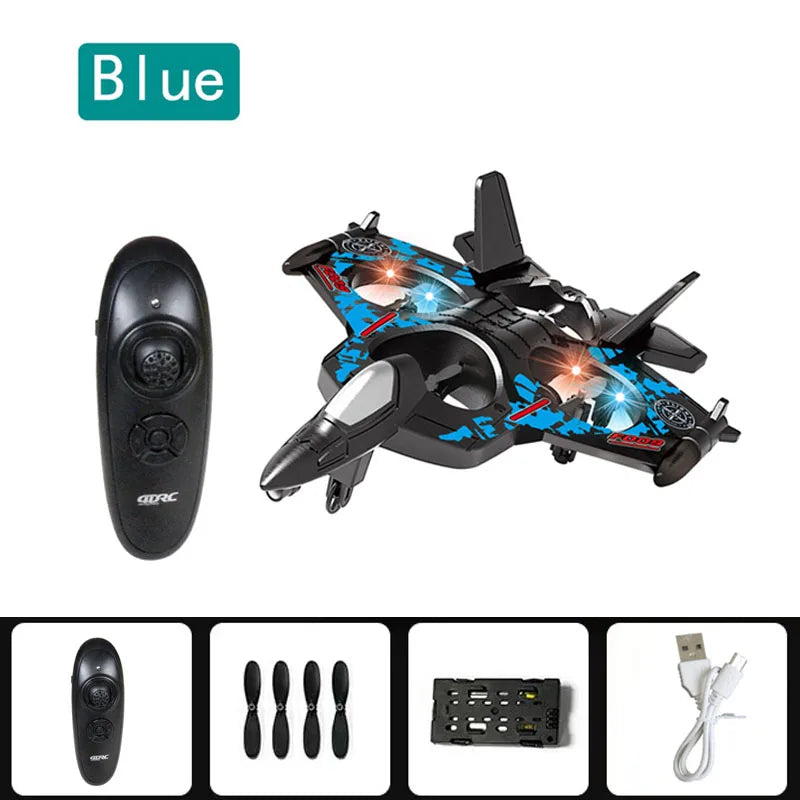 2.4G Remote Control Aircraft &ndash; 360 Degree Tumbling Stunt Glider Blue