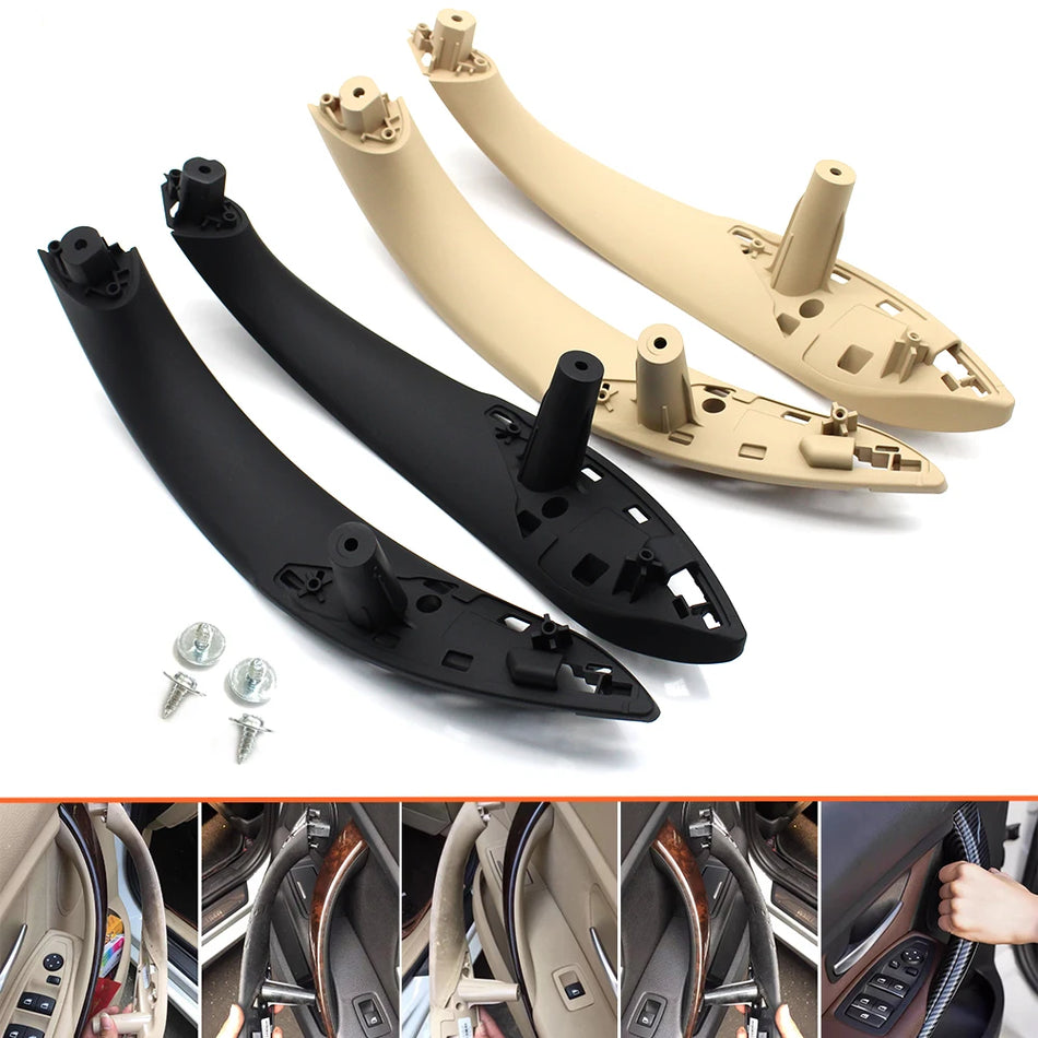 Interior Door Handle Trim Set With Carbon Fiber Finish For BMW 3 Series And 4 Series PC And ABS