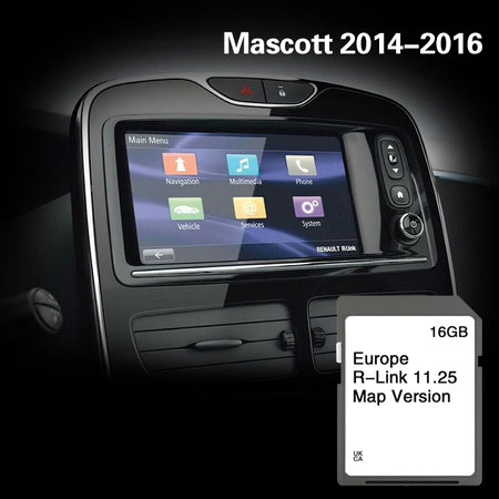 R-LINK Navi Syaterm Renault Mascott - Europe Map 16GB CHINA / Mascott 2014-2016