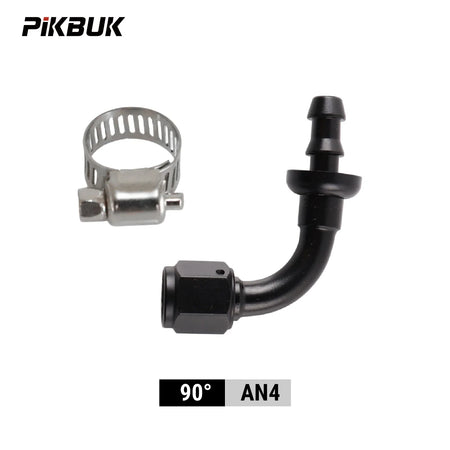 PIKBUK Universal AN4 6 8 10 12 Push-on Hose End Fittings Fuel Oil Cooler Hose Fitting 180 Degree Reusable Connection Adapter by InterCyprus Trading Ltd