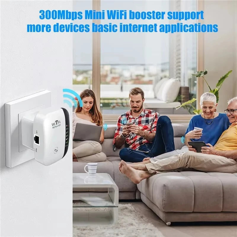 300Mbps Wireless Wi-Fi Range Extender for Seamless Connectivity