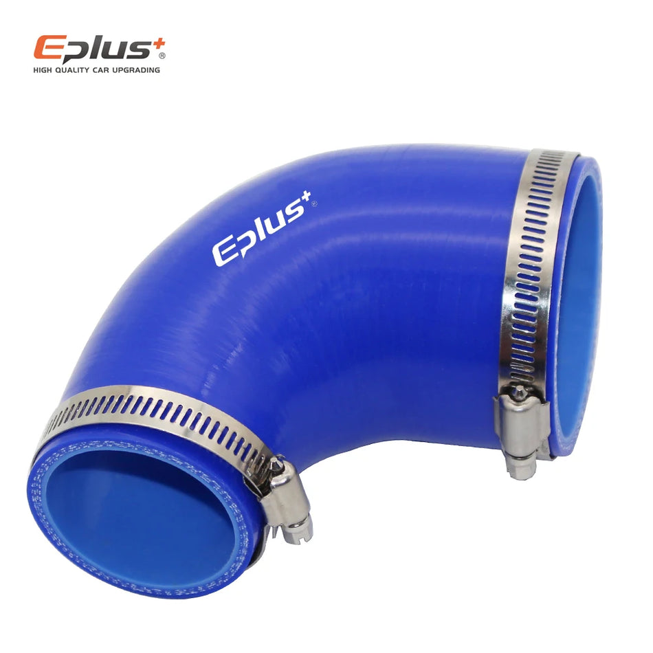 Blauer Silikonschlauchanschluss 90 Grad für EPLUS Intercooler Turbo Ansaugung