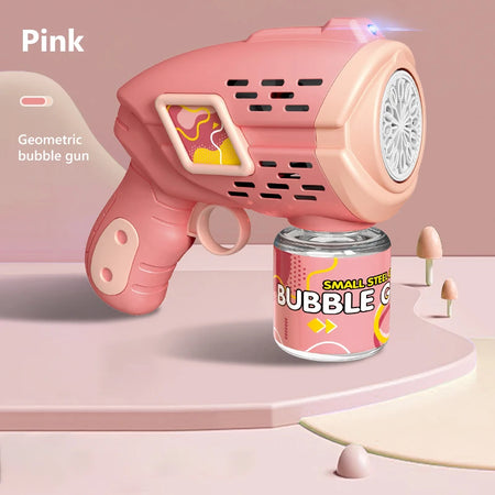Panda Electric Bubble Gun &ndash; Cute Cartoon Panda Bubble Maker 600-1pink