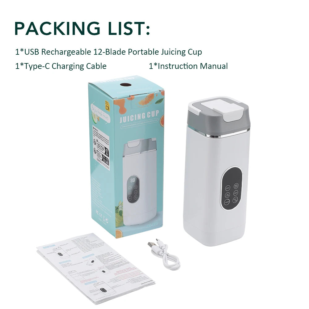 6 Blades Portable Juicer Cup &ndash; USB Charging Travel Friendly Type B-1 Cup