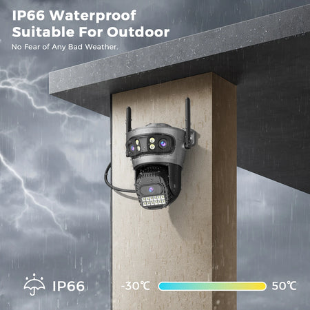 15MP Outdoor Security Camera with WiFi 15MP with 32G Card / EU Plug