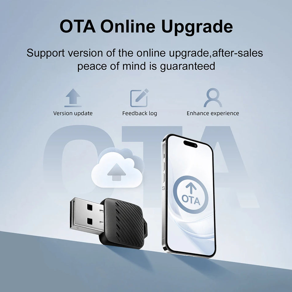 Kablolu CarPlay Araçları için Kablosuz CarPlay Dongle, Android Auto Adaptörü