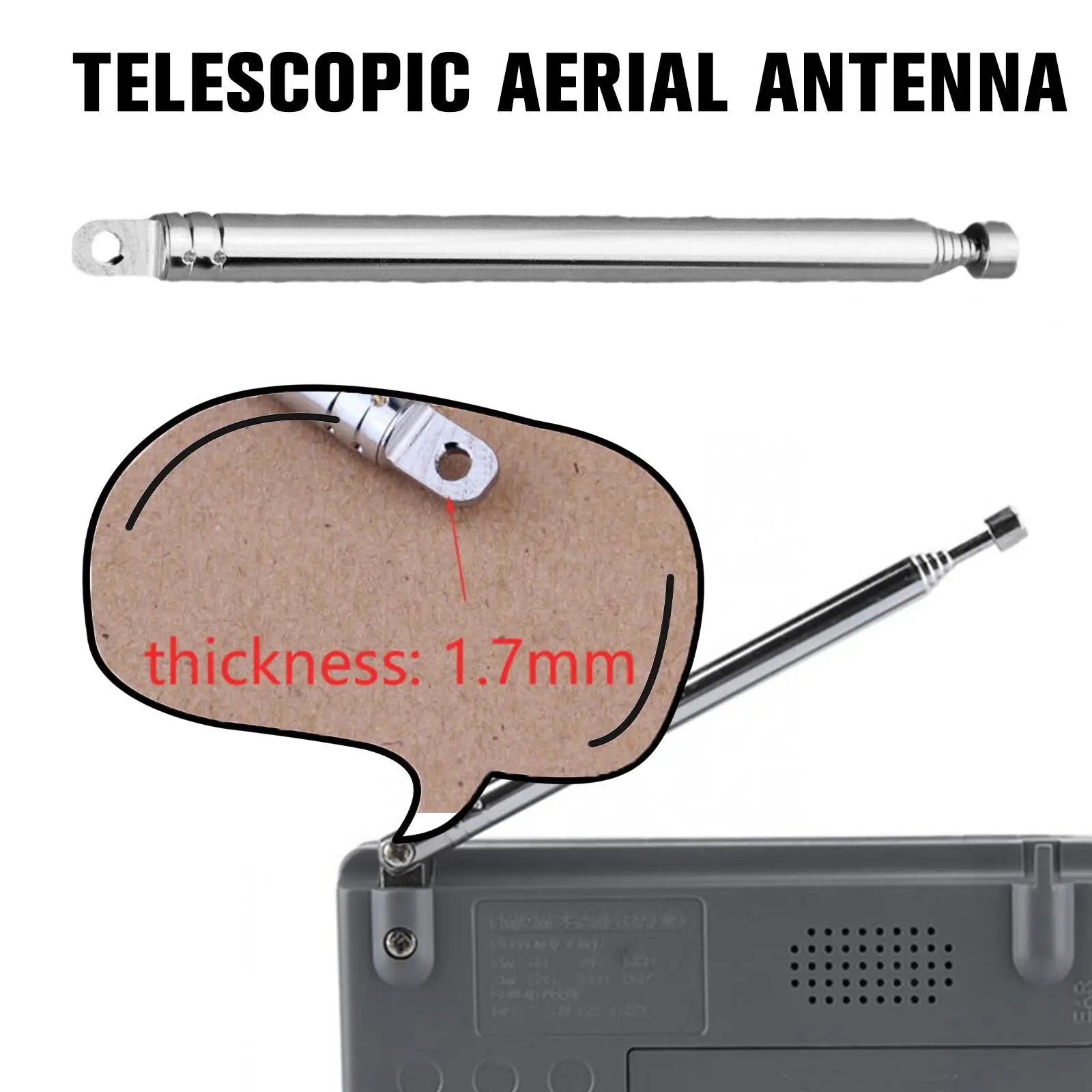 GRWIBEOU Telescopic Aerial Antenna &ndash; Universal FM DAB Radio
