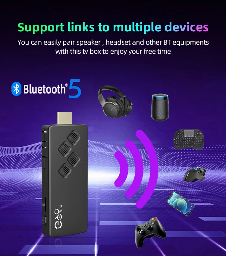 Global Version Android13 G96 TV Stick 8K | Portable Streaming Media Dongle