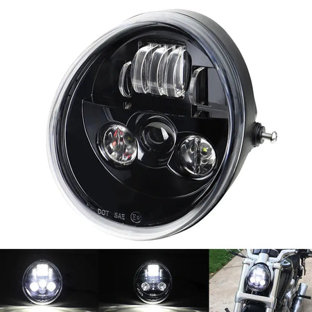 Motorcycle Headlight HI/Low Beam Front LED Light for V Rod VRSCF VRSC VRSCR 2002-2017 by InterCyprus Trading Ltd