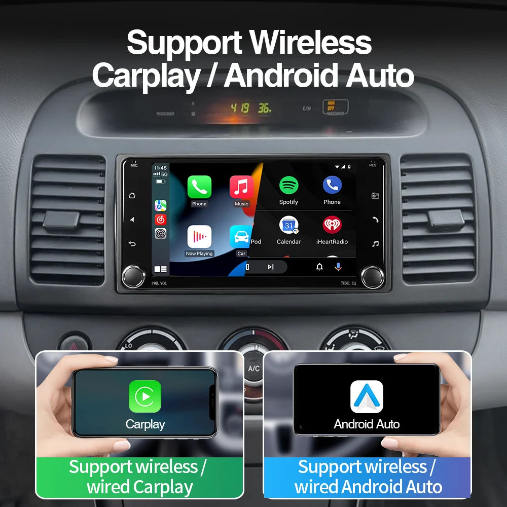 Toyota 7 Inch Universal Car Radio &ndash; Wireless CarPlay