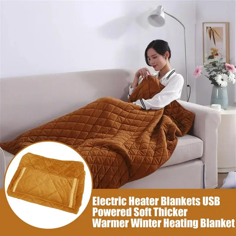 Cordless Heated Blanket USB Throw &ndash; 60 Second Fast Heating