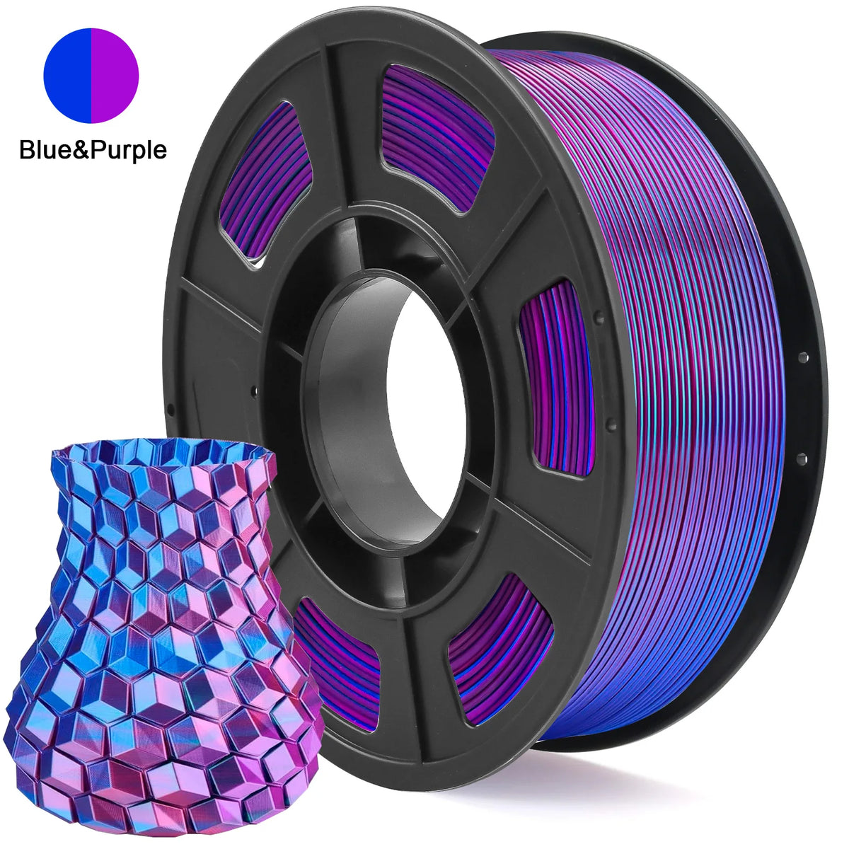 PLA Filament 1.75mm Dual Color &ndash; Vibrant Blue Purple Duo Default Title