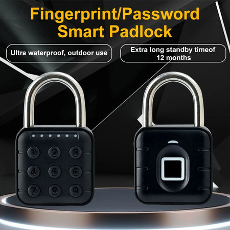 SY12 &ndash; Waterproof IP65 Fingerprint Padlock with USB Charging
