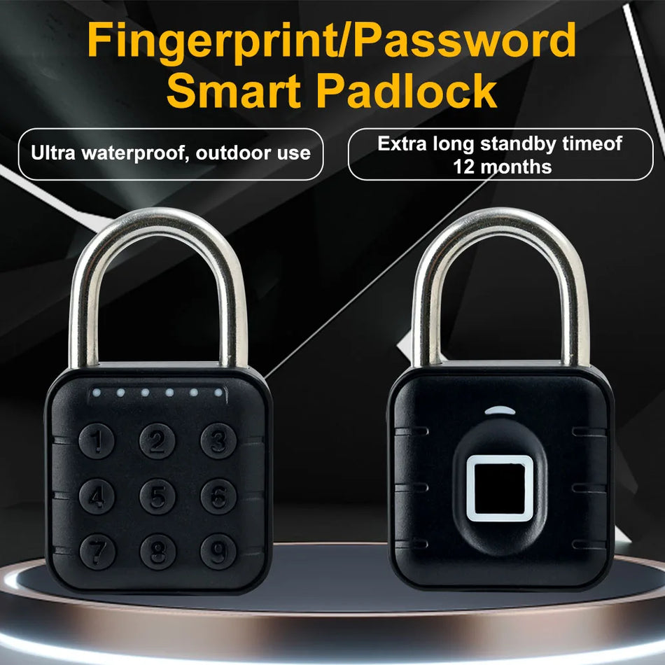 SY12 &ndash; Waterproof IP65 Fingerprint Padlock with USB Charging