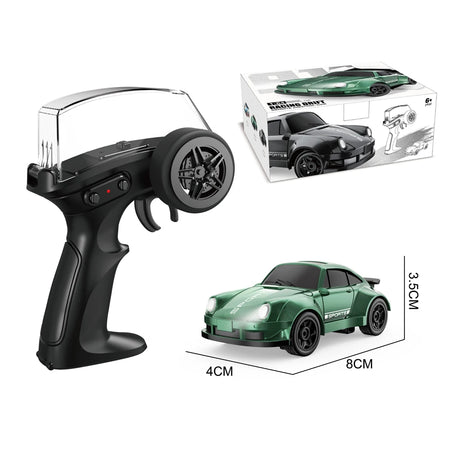 RC Drift Car 1/64 AE86 Mini Desktop &ndash; 2.4G 4WD Drifting green