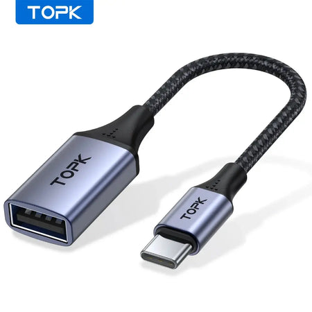 TOPK USB C to USB A Dapter OTG Cable Type C Male to USB 3.0 2.0 Female Cable for MacBook Pro Samsung Type C Adapter by InterCyprus Trading Ltd