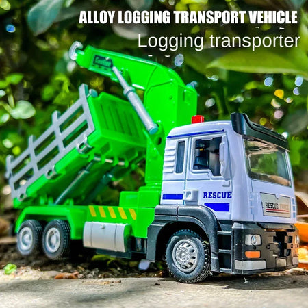 Diecast Alloy 1/32 Logging Truck &ndash; Movable LED Lights