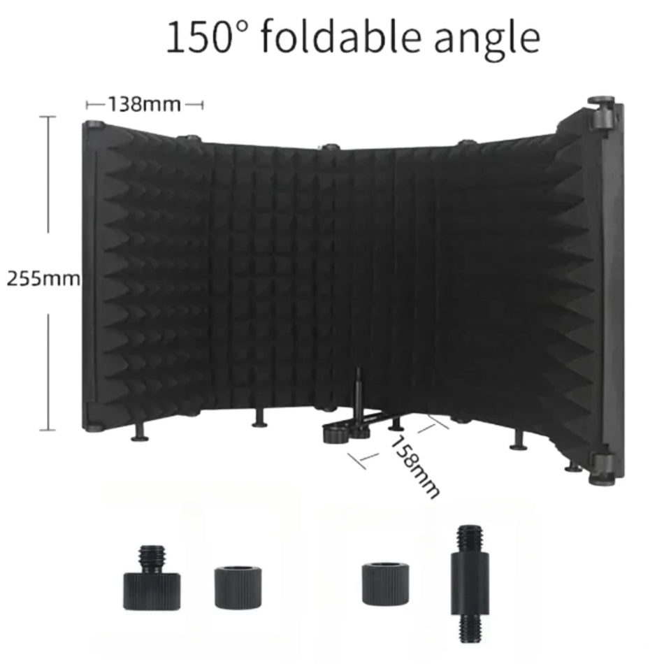 Miwayer 3 To 5 Panel Mic Isolation Shield &ndash; Foldable Design