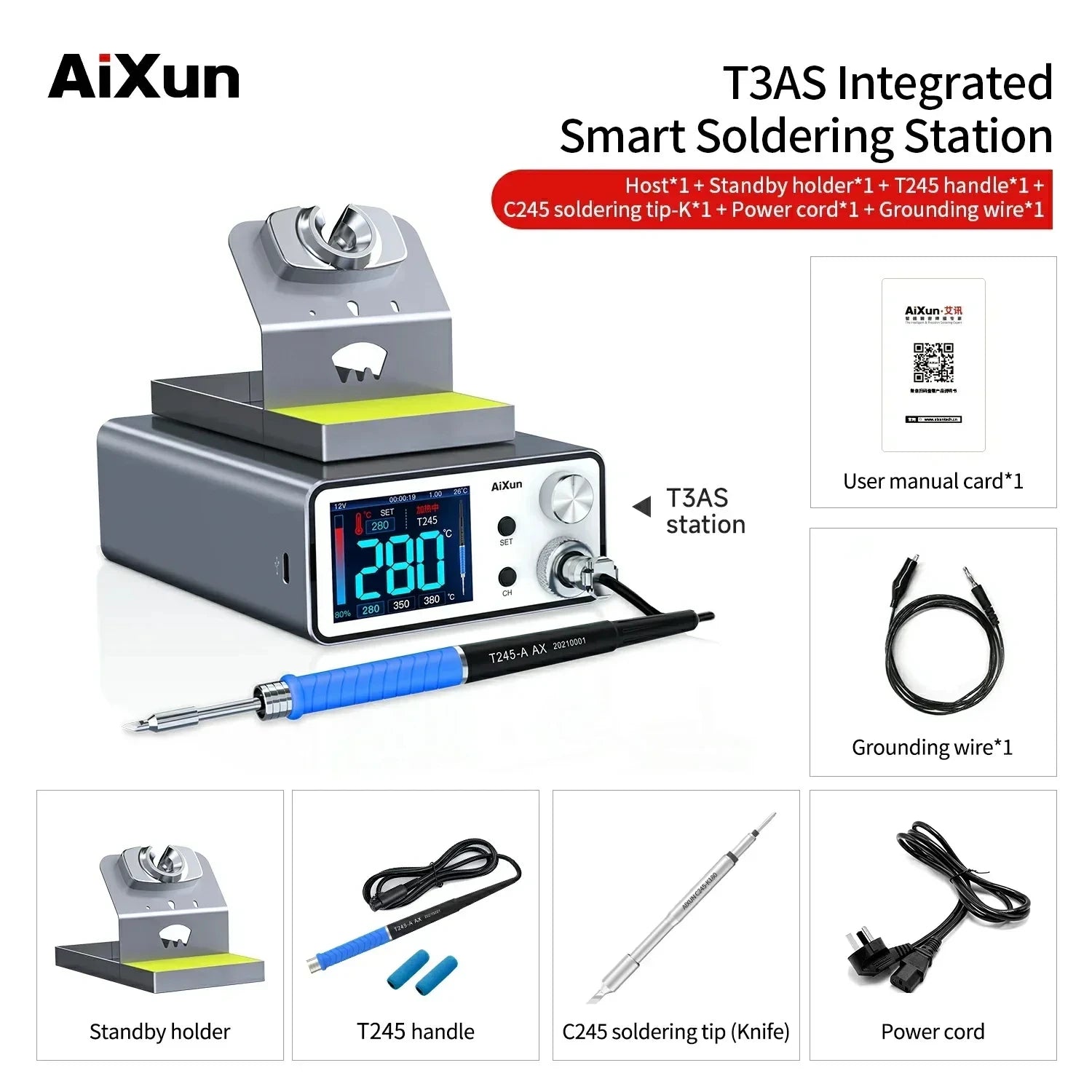 AIXUN T3A T3B Intelligent Soldering Station &ndash; Smart Rework